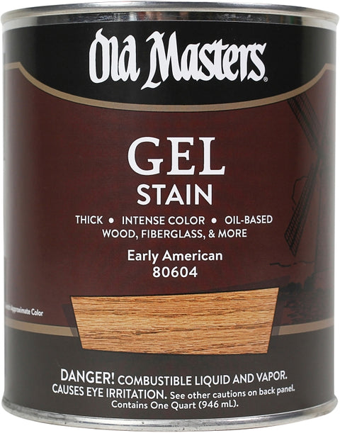Old Masters 80604 Gel Stain, Early American, Liquid, 1 qt, Can