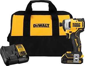DEWALT 20V MAX ATOMIC Series DCF809C1 Impact Driver Kit, Battery Included, 20 V, 1.5 Ah, 1/4 in Drive, Hex Drive