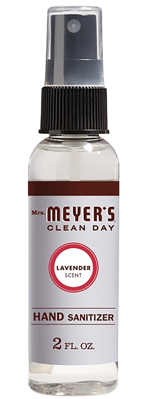 Mrs. Meyer's 11154 Hand Sanitizer, 9 in L, 4 in W, Lavender, 2 fl-oz Bottle