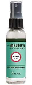 Mrs. Meyer's 11152 Hand Sanitizer, 9 in L, 4 in W, Basil, 2 fl-oz Bottle