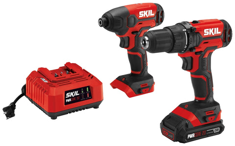 Skil CB739001 Drill/Impact Driver Kit, 2-Tool, Tools Included: Drill Driver, Impact Driver