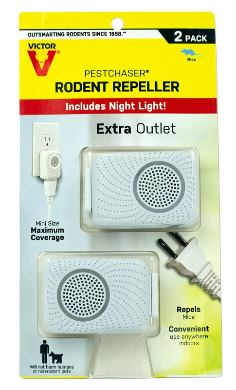 Victor M752PS Rodent Repellent, Plug-In, 400 sq-ft Coverage, 1.69 in L ...