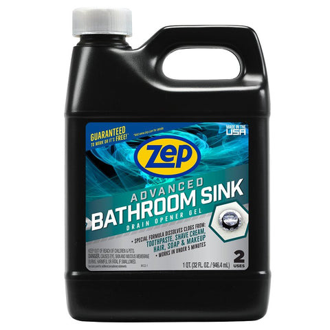 Zep U49310 Drain Opener, Liquid, Light Yellow, 32 oz
