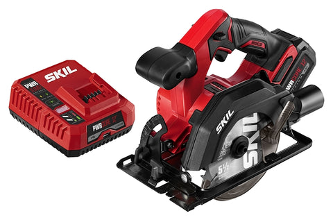 Skil CR541802 Circular Saw Kit, Battery Included, 12 V, 4 Ah, 5-1/2 in Dia Blade, 0 to 50 deg Bevel