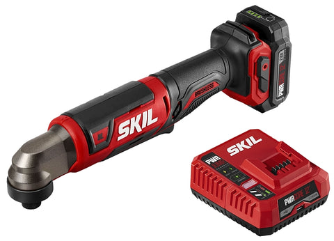 Skil RI574502 Right Angle Impact Driver, Battery Included, 12 V, 2 Ah, 1/4 in Drive, Hex Drive, 3750 ipm