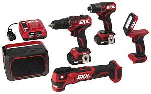 SKIL CB736801 Combination Kit, Battery Included, 12 V, Lithium-Ion Battery