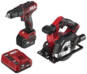 SKIL CB742701 Combination Kit, Battery Included, 12 V, Tools Included: Circular Saw, Drill/Driver