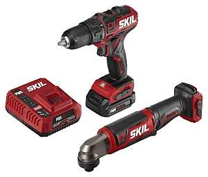 SKIL CB743001 Combination Kit, Battery Included, 12 V, Tools Included: Drill/Driver, Right Angle Impact Driver