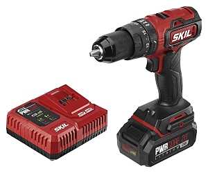 Skil HD529402 Hammer Drill Kit, Battery Included, 20 V, 2 Ah, 1/2 in Chuck, Keyless, Ratcheting Chuck