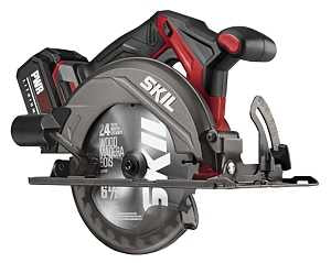 Skil CR5413-1A Circular Saw Kit, Battery Included, 20 V, 4 Ah, 6-1/2 in Dia Blade