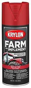Krylon K01960777 Farm Equipment Spray, High-Gloss, Troy Bilt Red, 12 oz, Pack of 6