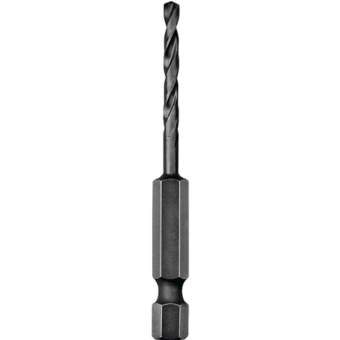 DEWALT DD5115 Impact Drill Bit, 15/64 in Dia, 3-5/32 in OAL, Spiral Flute, 1/4 in Dia Shank, Hex Shank