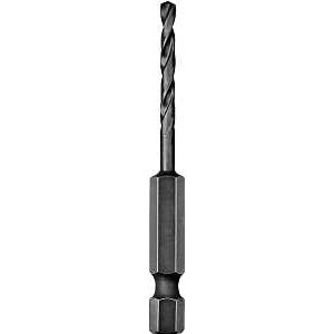 DEWALT DD5115 Impact Drill Bit, 15/64 in Dia, 3-5/32 in OAL, Spiral Flute, 1/4 in Dia Shank, Hex Shank