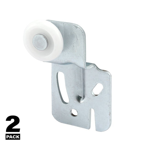 Prime-Line N 6501 Roller Assembly, 2-1/2 in L x 1-3/8 in W Dimensions, 7/8 in Dia Roller, 1/4 in W Roller, Nylon/Steel