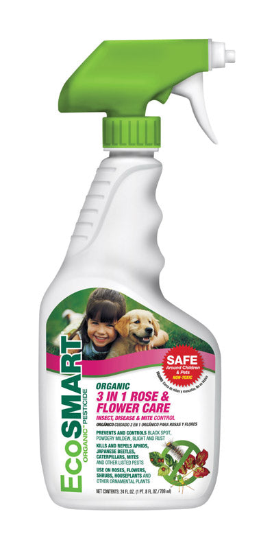 EcoSmart 3-in-1 Rose & Flower Care Organic Insect, Disease & Mite Control For Insects and Fungus