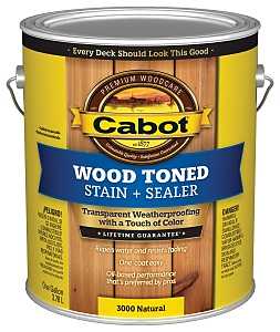 Cabot 140.0003000.007 Deck and Siding Stain, Natural, Liquid, 1 gal, Can, Pack of 4