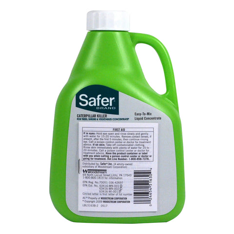 Safer 5163-6 Caterpillar Killer, Liquid, 16 oz Bottle
