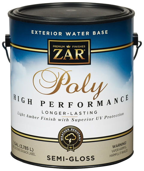 ZAR 34213 Polyurethane, Water Base, Amber, Semi-Gloss, Liquid, 1 gal Can, Pack of 2