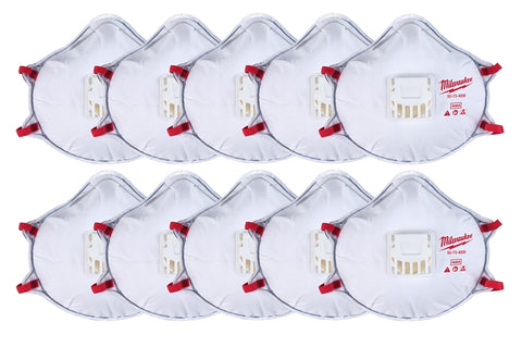 Milwaukee 48-73-4004 Valved Respirator, 10/PK