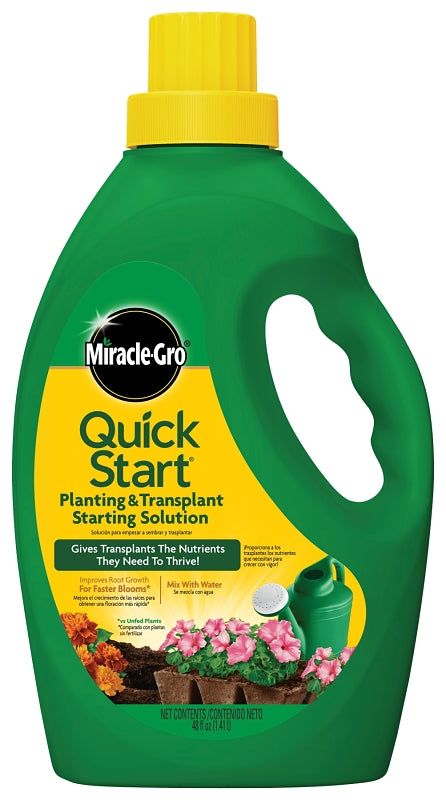 Miracle-Gro Quick Start 1005562 Planting and Transplant Starting Solution, 40 oz Can, Liquid, 4-12-4 N-P-K Ratio