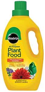 Miracle-Gro 3001502 All-Purpose Plant Food, 32 oz Bottle, Liquid, 12-4-8 N-P-K Ratio