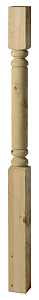 UFP 362854 Colonial Newel Post, 48 in L Actual, 3-1/4 in W Actual, 54 in L Nominal, 4 in W Nominal