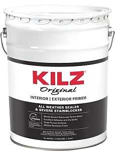 Kilz 10090 Primer, 300 to 400 sq-ft/gal Coverage Area, White, 5 gal