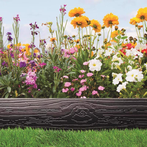 Master Mark Terrace Board 40 ft. L X 4 in. H Plastic Black Lawn Edging