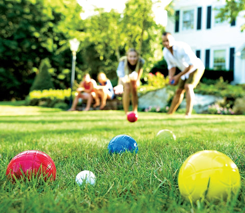 Franklin 50110 Starter Bocce Set, 90 mm Dia, Polyethylene, Green/Red/Yellow