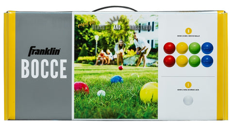 Franklin Sports 50110 Starter Bocce Set, 90 mm Dia, Polyethylene, Green/Red/Yellow
