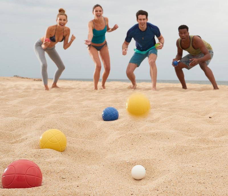 Franklin 50110 Starter Bocce Set, 90 mm Dia, Polyethylene, Green/Red/Y ...
