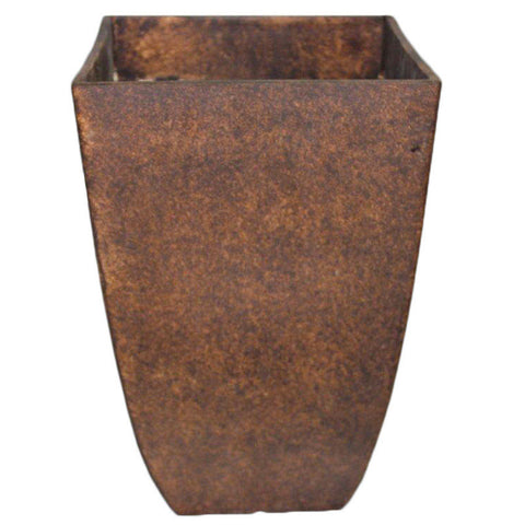 Southern Patio Brown Resin Umber Planter 10.5 in. W