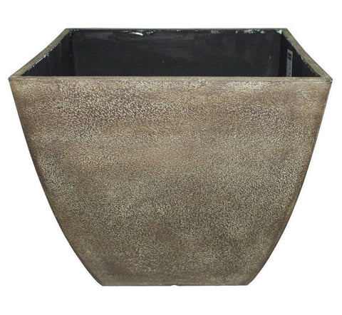Southern Patio Brown Resin Dolomite Planter 16 in. W