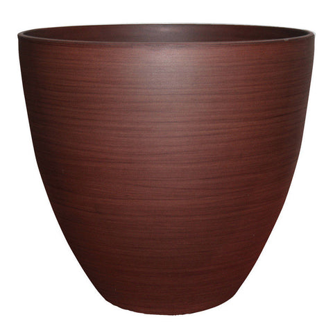 Southern Patio Redwood Ceramic Egg Planter 18 in. W