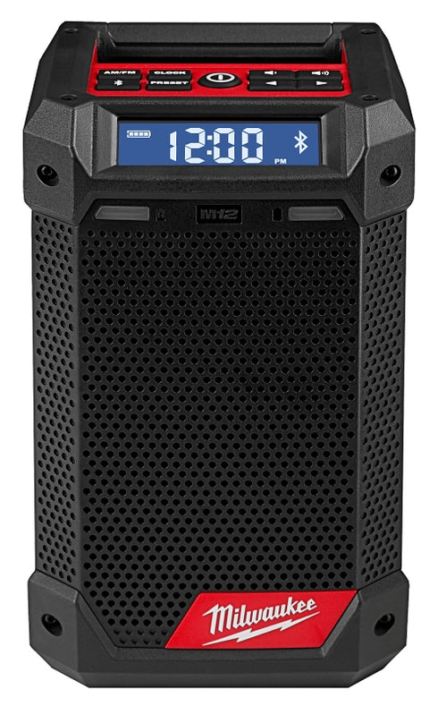Milwaukee M12 2951-20 Radio and Charger, Tool Only, 12 VDC, Bluetooth 4.2