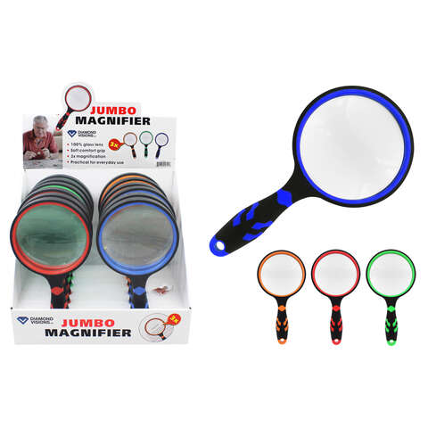 Diamond Visions Jumbo Magnifying Glass Glass/Plastic 1 pc, Pack of 12