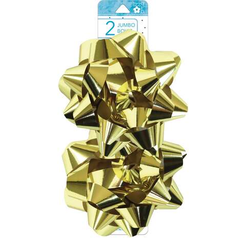 Paper Images Izzy Ob Gold Jumbo Bows, Pack of 6