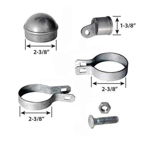 Yardlink 6 ft. H Aluminum Chain Link Fence End/Gate Post Kit