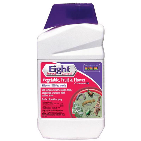 Bonide Eight 443 Insect Control, Liquid, Spray Application, 1 qt Bottle