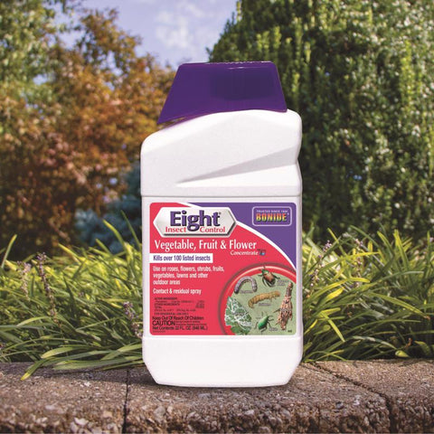 Bonide Eight 443 Insect Control, Liquid, Spray Application, 1 qt Bottle