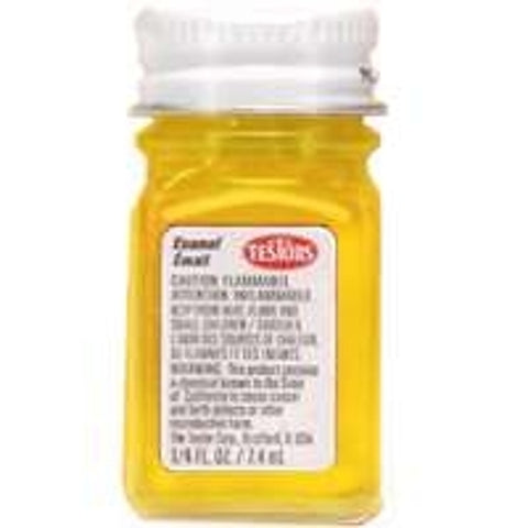 Testors 1114TT Enamel Paint, Gloss, Yellow, 0.25 oz Bottle