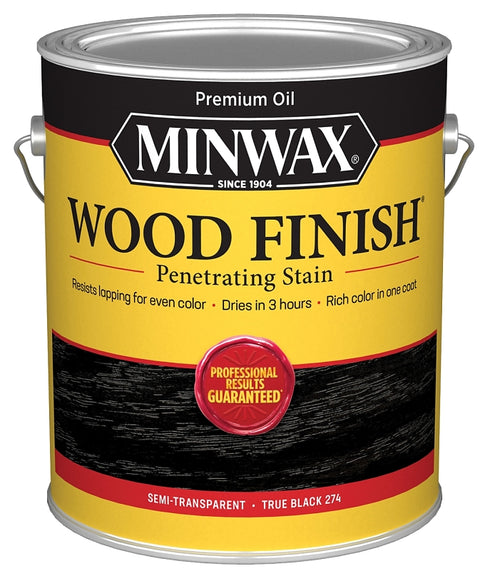 Minwax 711510000 Wood Stain, True Black, Liquid, 1 gal, Pack of 2