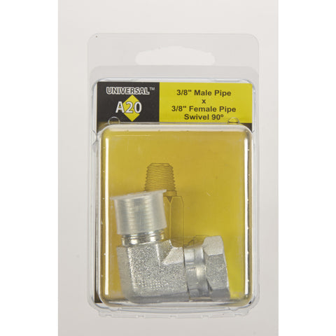 Apache Brass 3/8 in. D X 3/8 in. D Hydraulic Adapter 1 pk