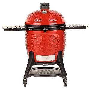 Kamado Joe Big Joe III Series KJ15041021 Charcoal Grill, 450 sq-in Primary Cooking Surface, Red, Smoker Included: Yes