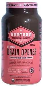 Santeen 800-6 Drain Opener, Crystal, 16 oz, Bottle, Pack of 6