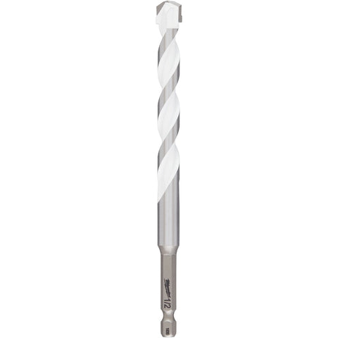 Milwaukee SHOCKWAVE 48-20-8892 Drill Bit, 1/2 in Dia, 6 in OAL, Multi-Material, Twist Flute, 1/4 in Dia Shank