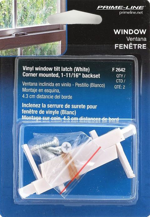 Prime-Line F 2642 Tilt Latch, Plastic, 1/PR