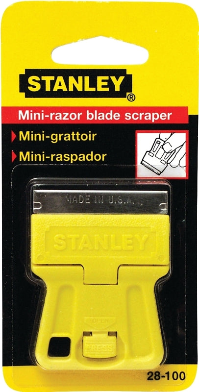 STANLEY 28-100 Scraper, 1-1/2 in W Blade, 1-Edge, Razor Blade, HCS Bla ...