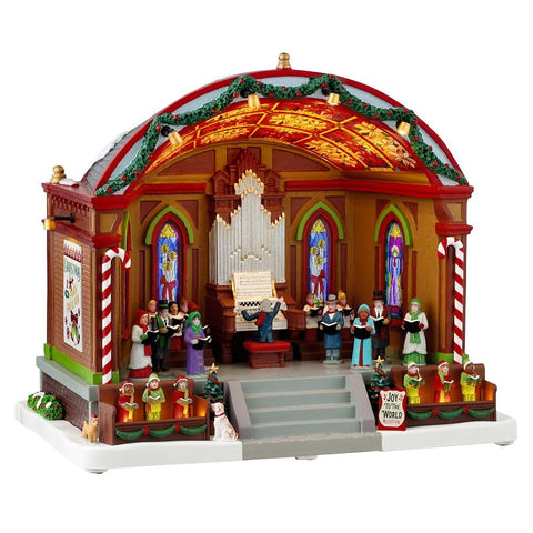 Lemax 45267 Christmas Decor, 9.65 in H, Christmas At The Park Pavilion, Resin, LED, Pack of 2