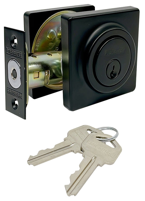 ProSource DD9 Series DD9X91-SP5V24 Deadbolt, 3 Grade, Brass Key , Meta ...